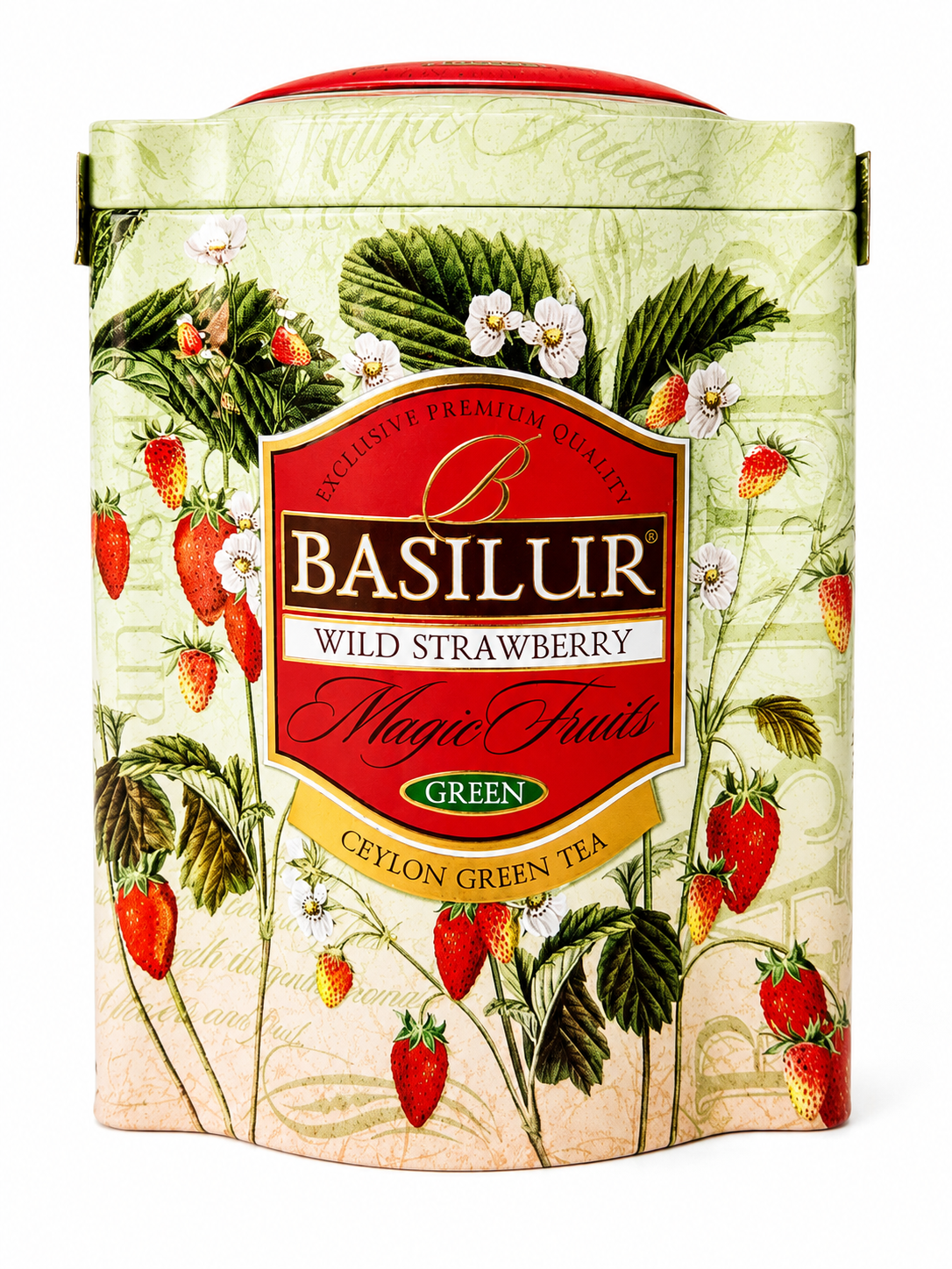Ceylon Green Tea Wild Strawberry, Magic Fruits, Loose Leaf - Basilur 100g