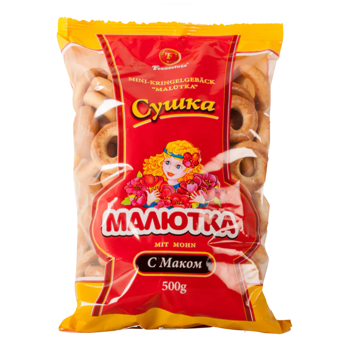 Sushki, Crisp Bread Rings with Poppy Seeds - Franzeluta 500g