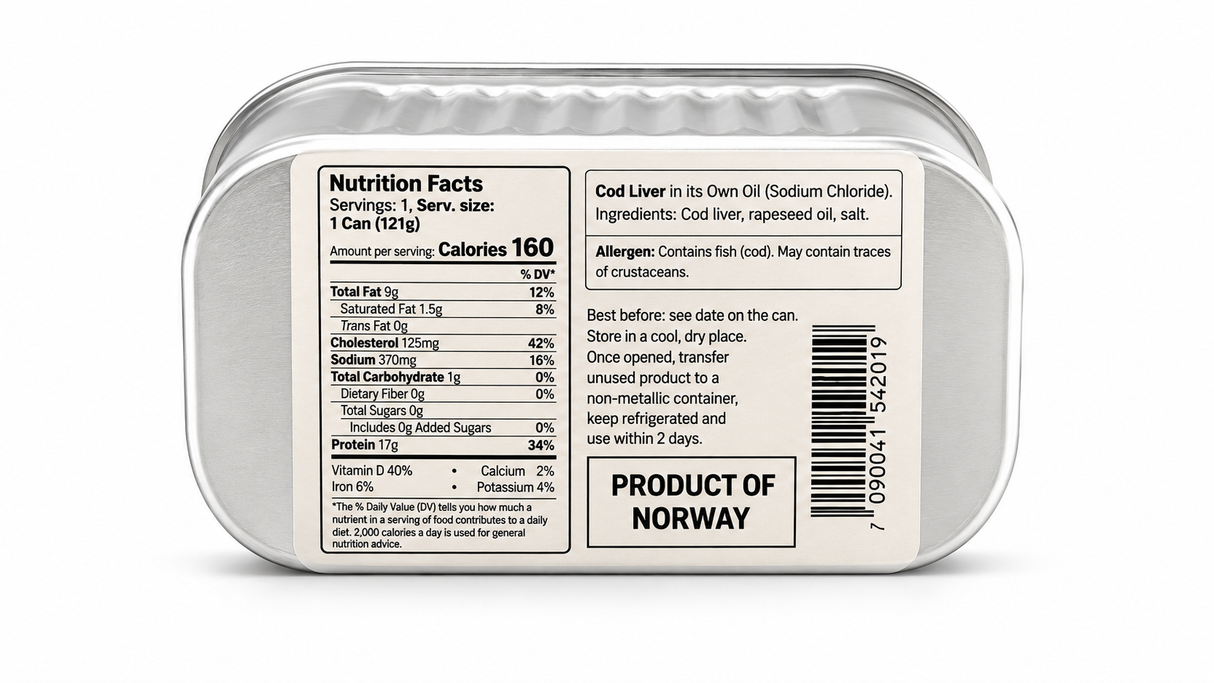 Cod Liver, Wild Caught - Bandi Foods 121g