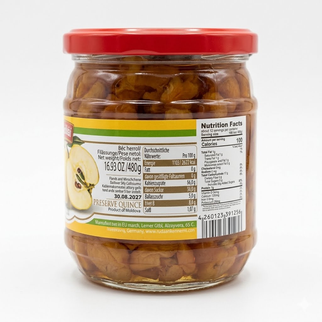 Homemade Quince Jam - Traditsii Vkusa 480g