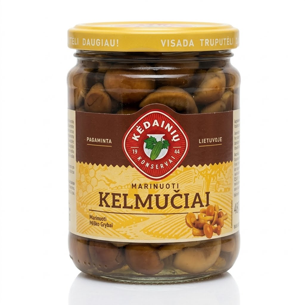 Marinated Honey Mushrooms, Whole - Kedainiu 480g