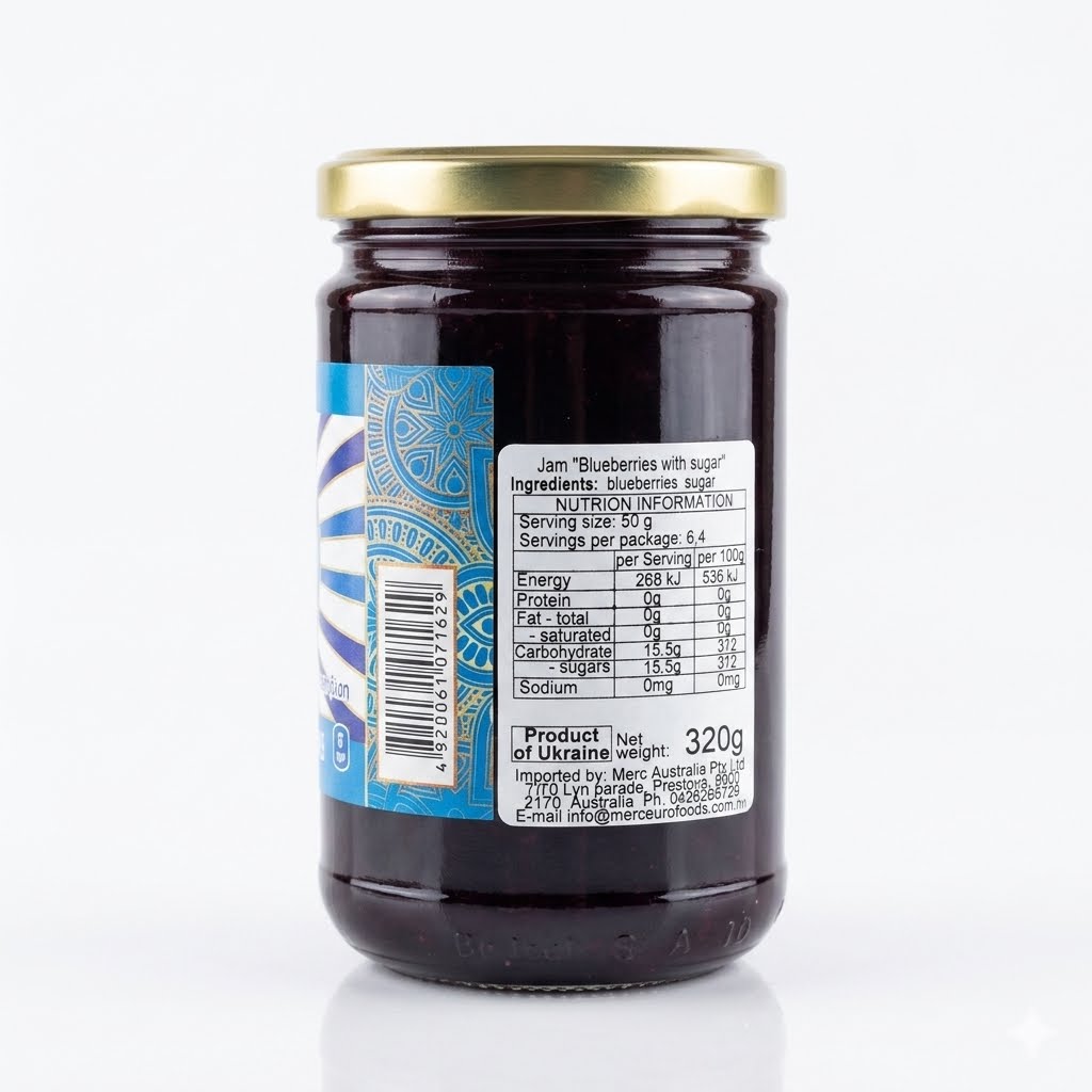 Blueberry Jam with Sugar 320g