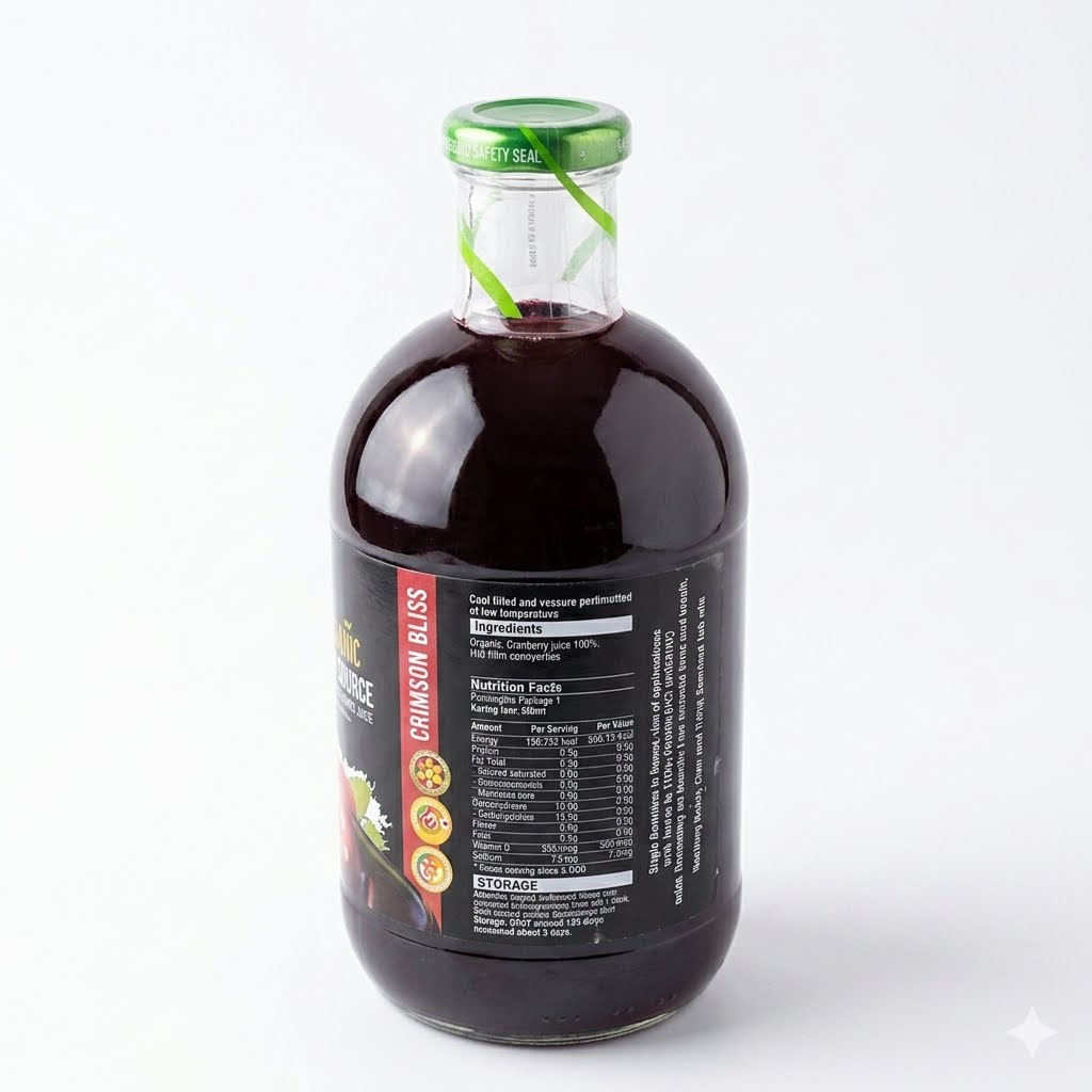 Cranberry Pure Juice - Georgians Natural 1L