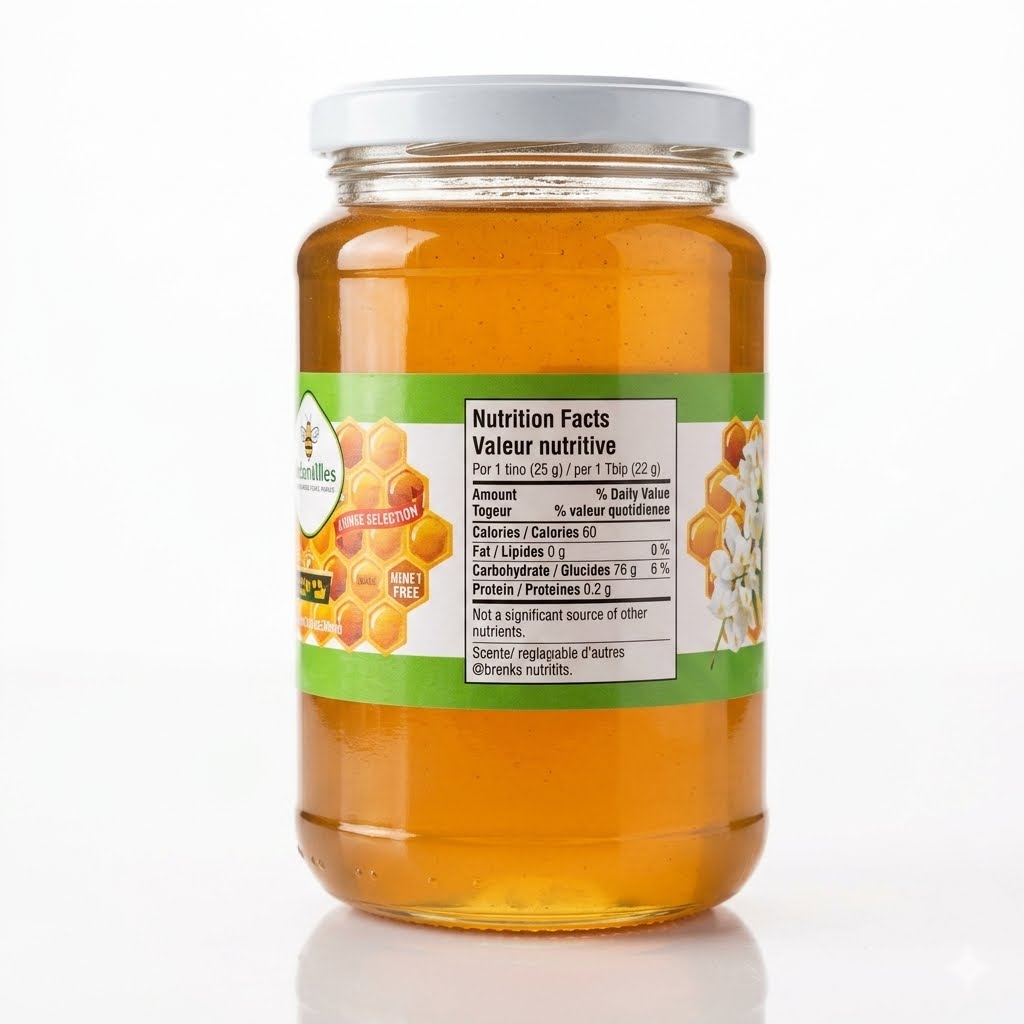 Linden Honey "Golden Bee", 500g Glass Jar