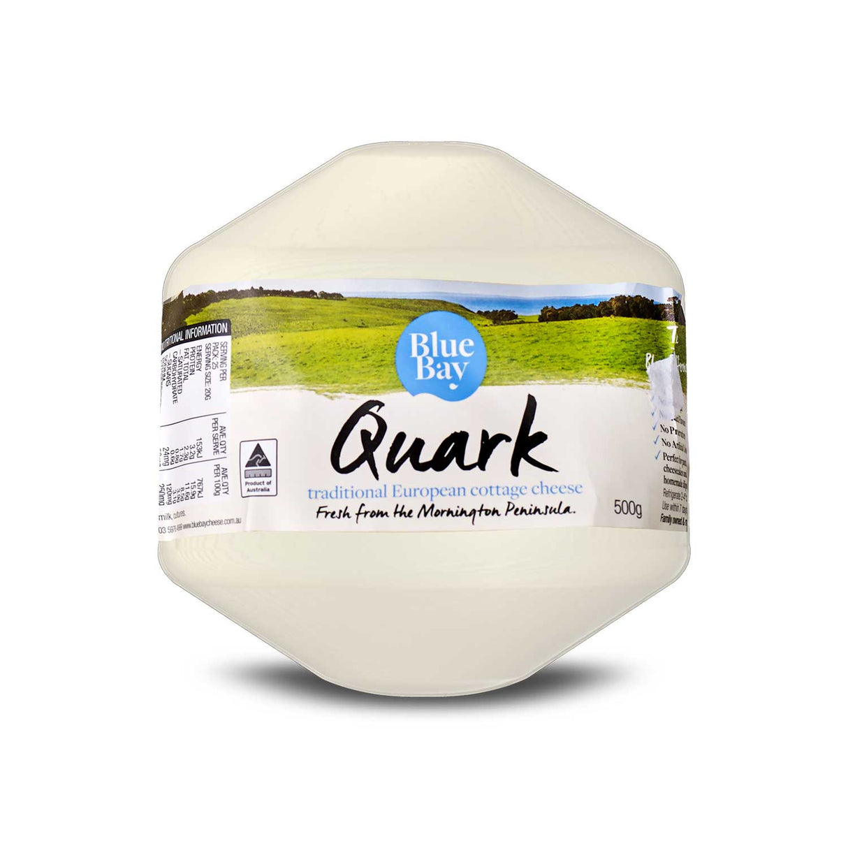 Traditional European Cottage Cheese, Organic - Blue Bay 500g