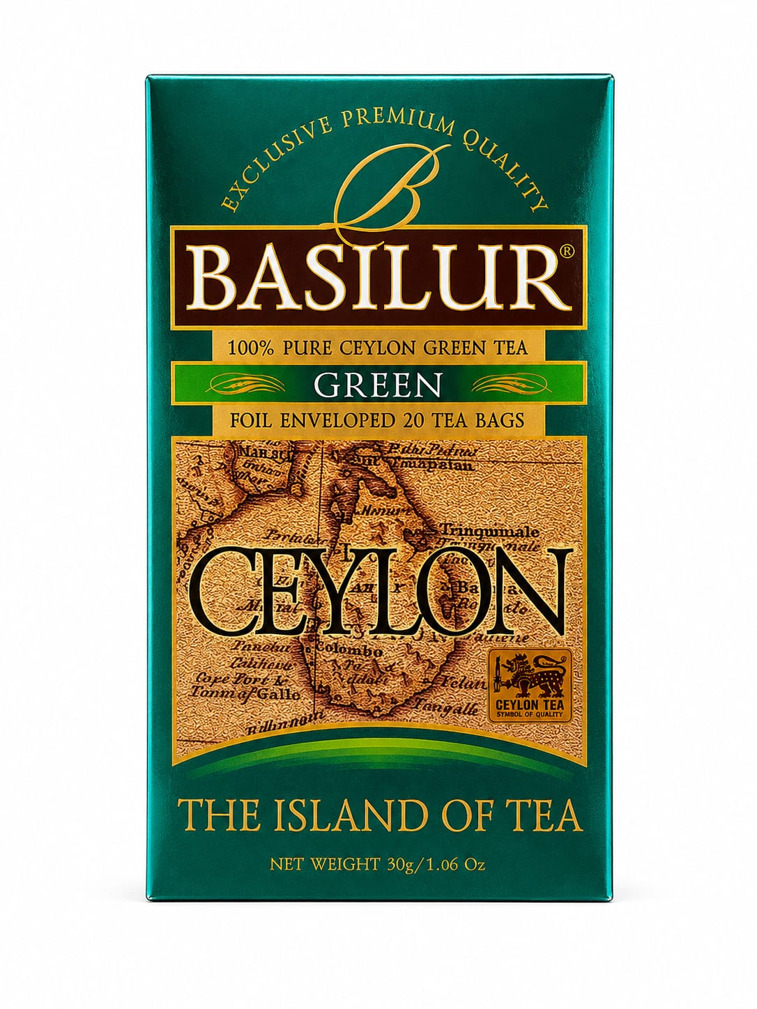 Basilur Green The Island of Tea Ceylon Green Tea, Basilur, 30g, 20 Tea Bags