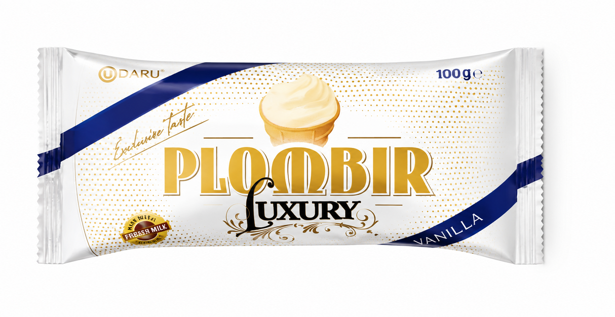 Plombir Luxury Vanilla Ice Cream - Dadu 200ml