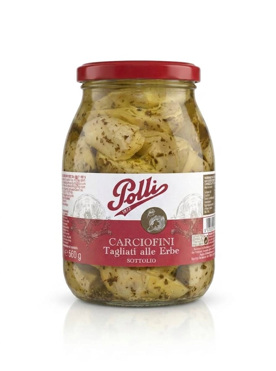 Cut Artichokes with Herbs in Sunflower Oil - Polli 950g