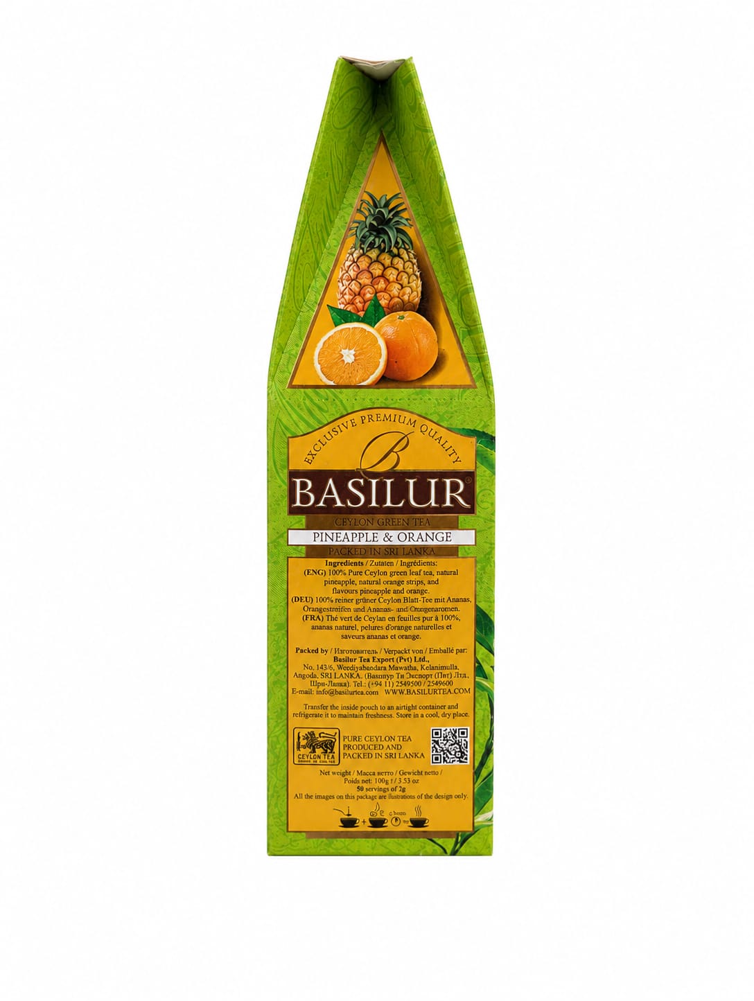 Ceylon Green Tea Pineapple & Orange, Magic Fruits - Basilur, 100g