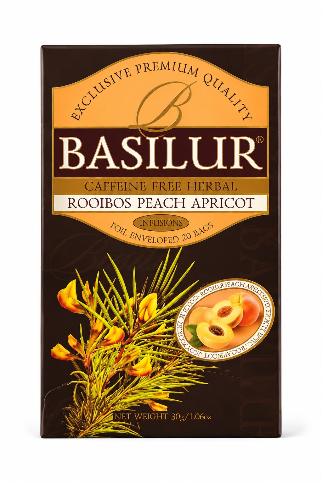 Rooibos Peach & Apricot Infusion - Basilur, 20 Tea Bags, 30g