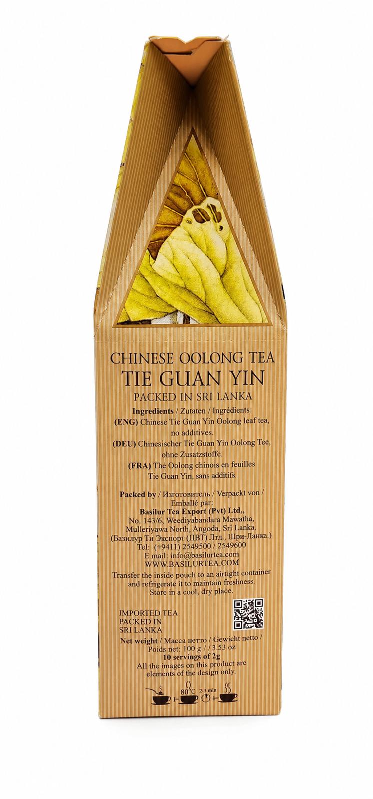 Chinese Oolong Tea, Tie Guan Yin, Chinese Collection - Basilur, 100g, Carton Package