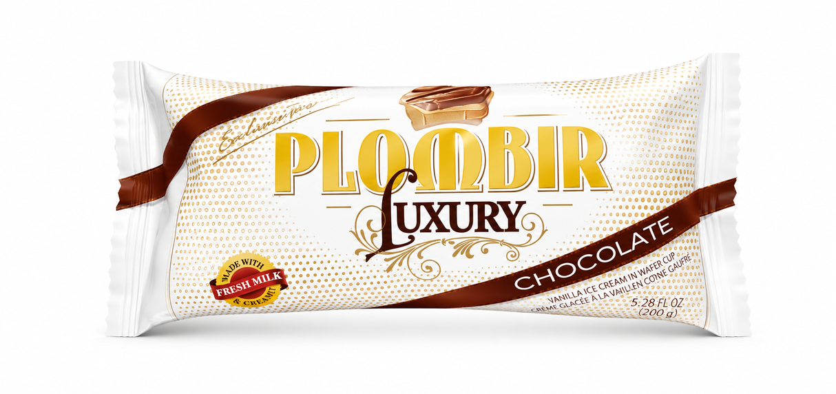 Plombir Luxury Chocolate Ice Cream - Dadu 200ml