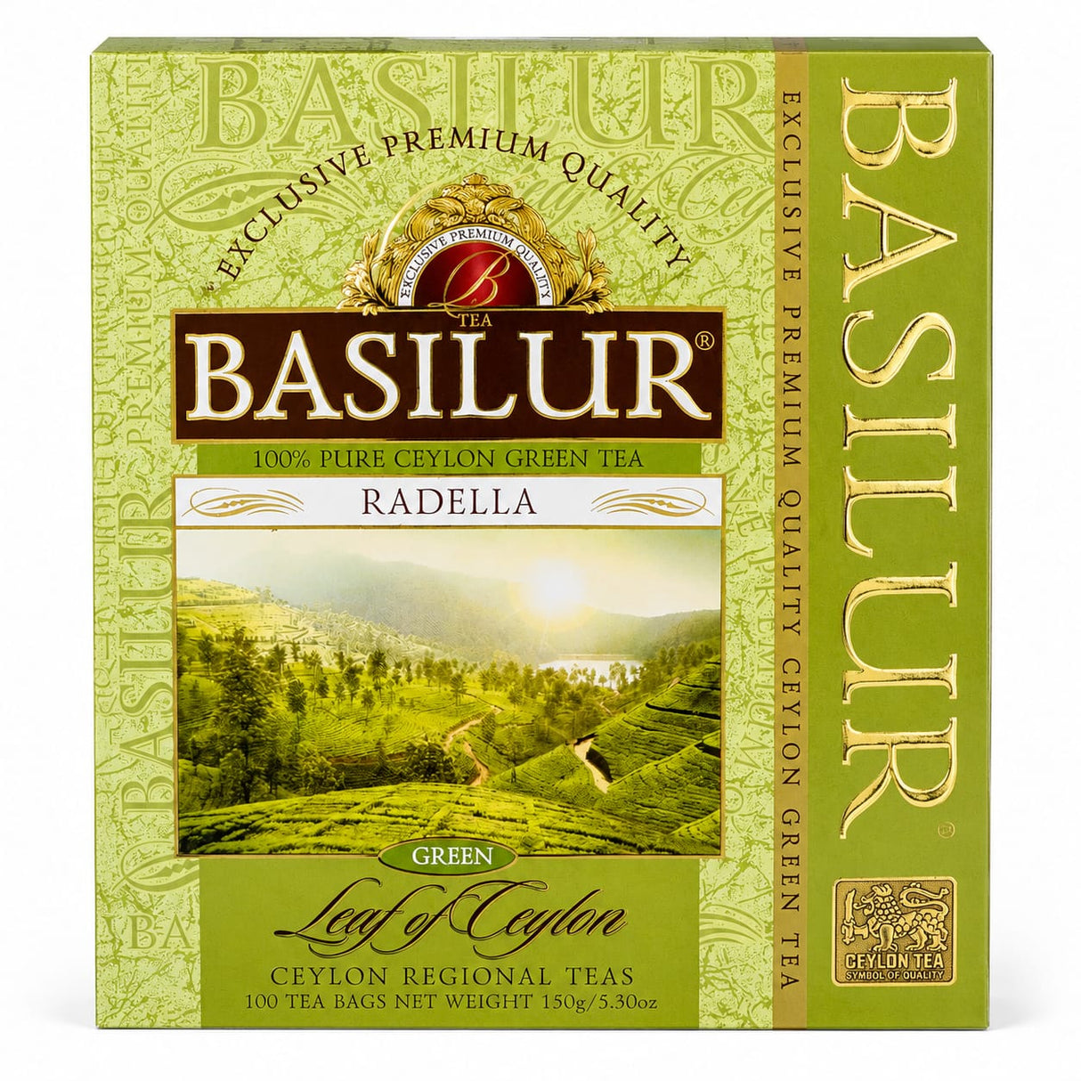 Basilur Radella Leaf of Ceylon Green Tea 150g, 100 Tea Bags