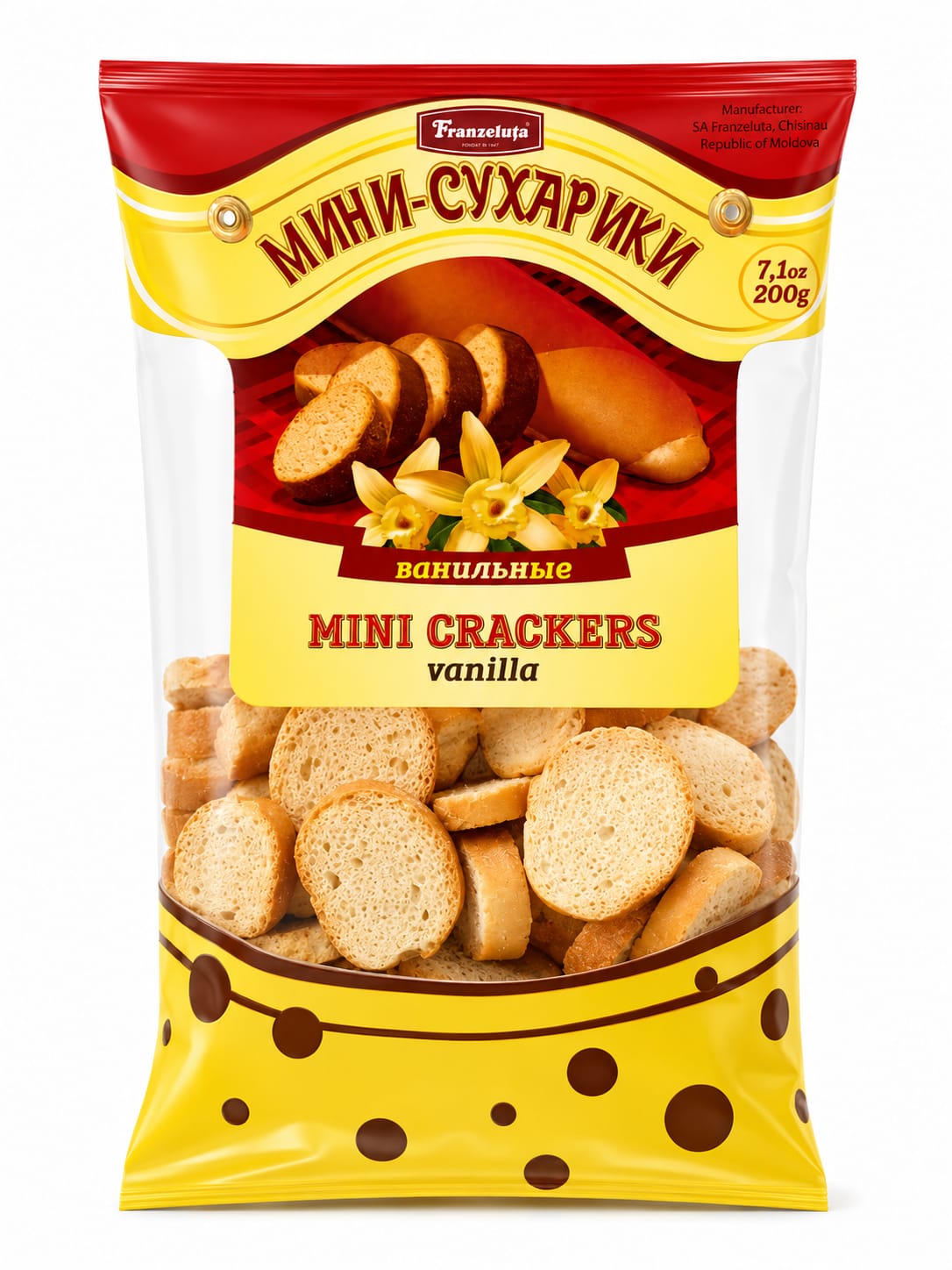 Mini Crackers with Vanilla - Franzeluta 200g