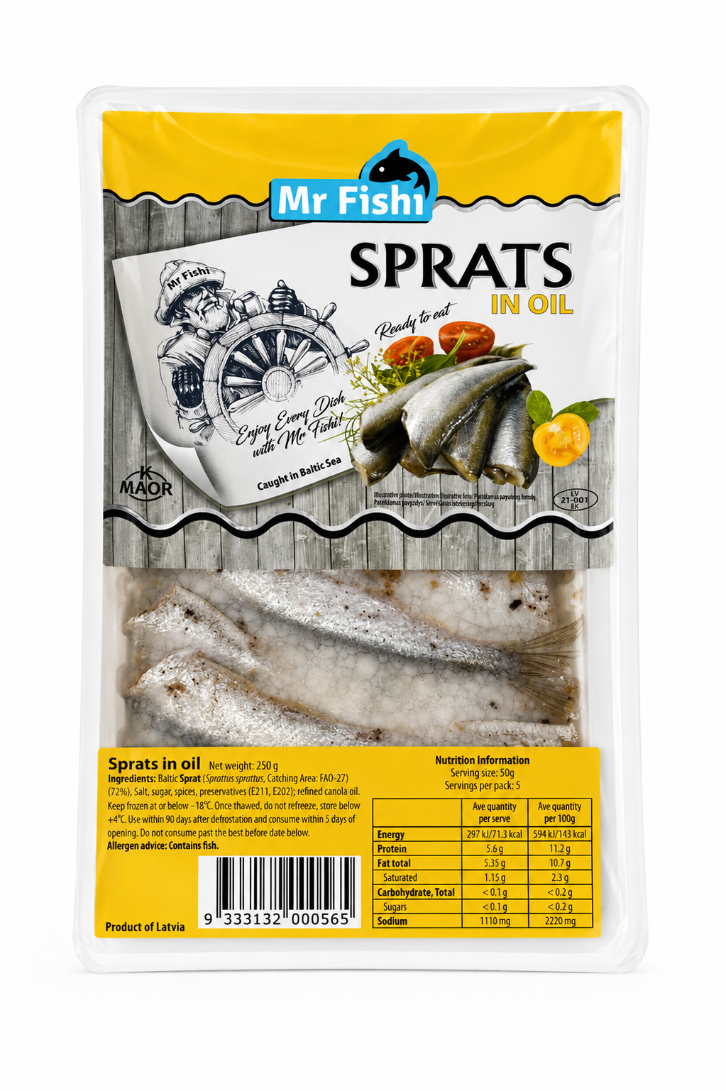 Sprats in Oil, Mr Fishi, 250g