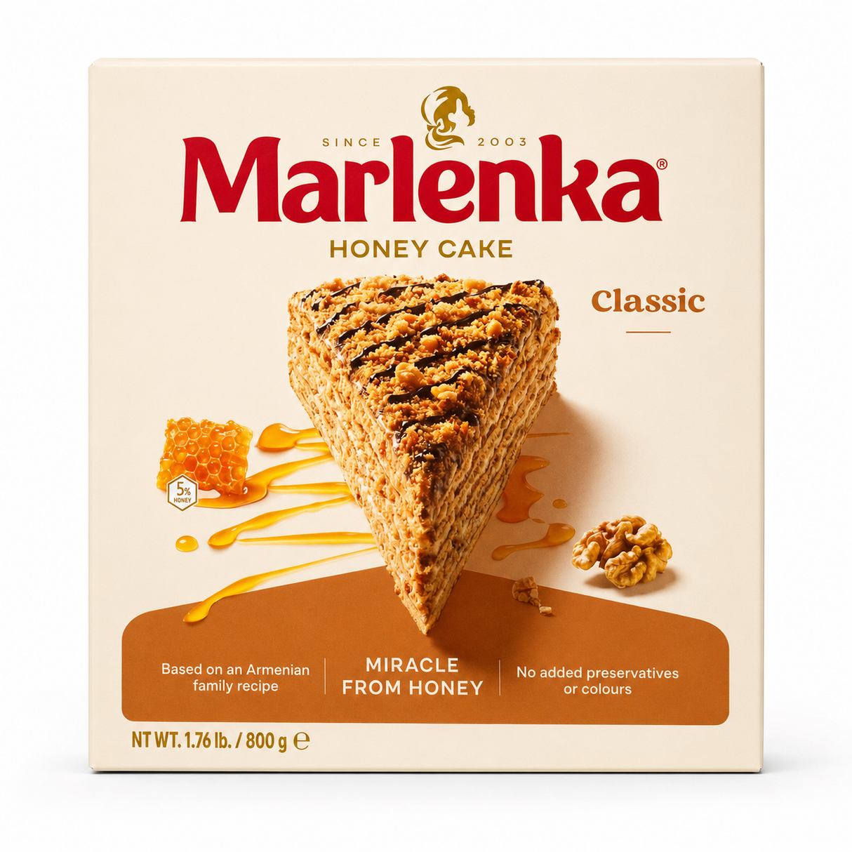 Marlenka Honey Cake, Classic, 800g
