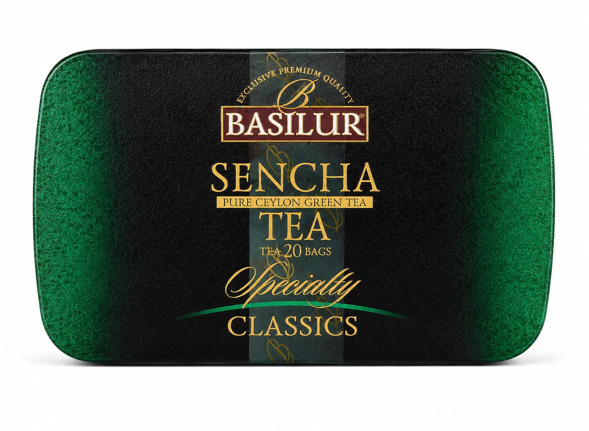 Pure Ceylon Green Tea, Sencha, Specialty Classics - Basilur 30g, 20 Tea Bags, Metal Package