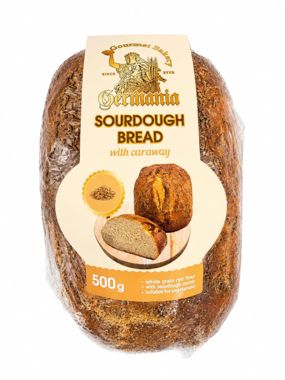 Bread Sourdough with Caraway (Gourmet Bakery Germania) 500g