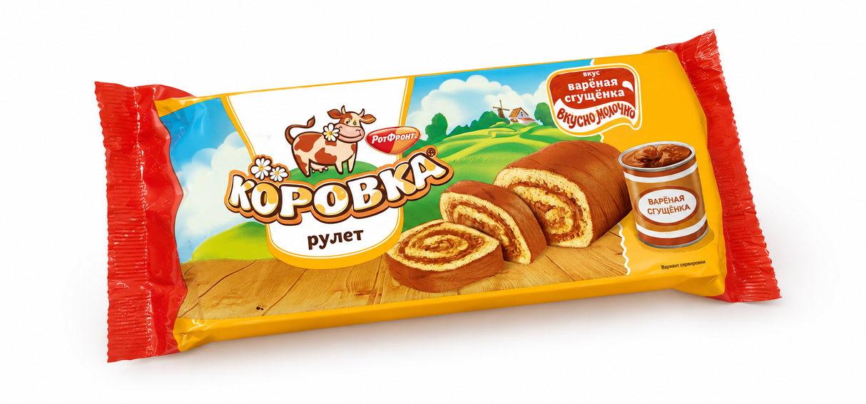 Korovka Biscuit Roll with Condensed Milk, RotFront, 200g
