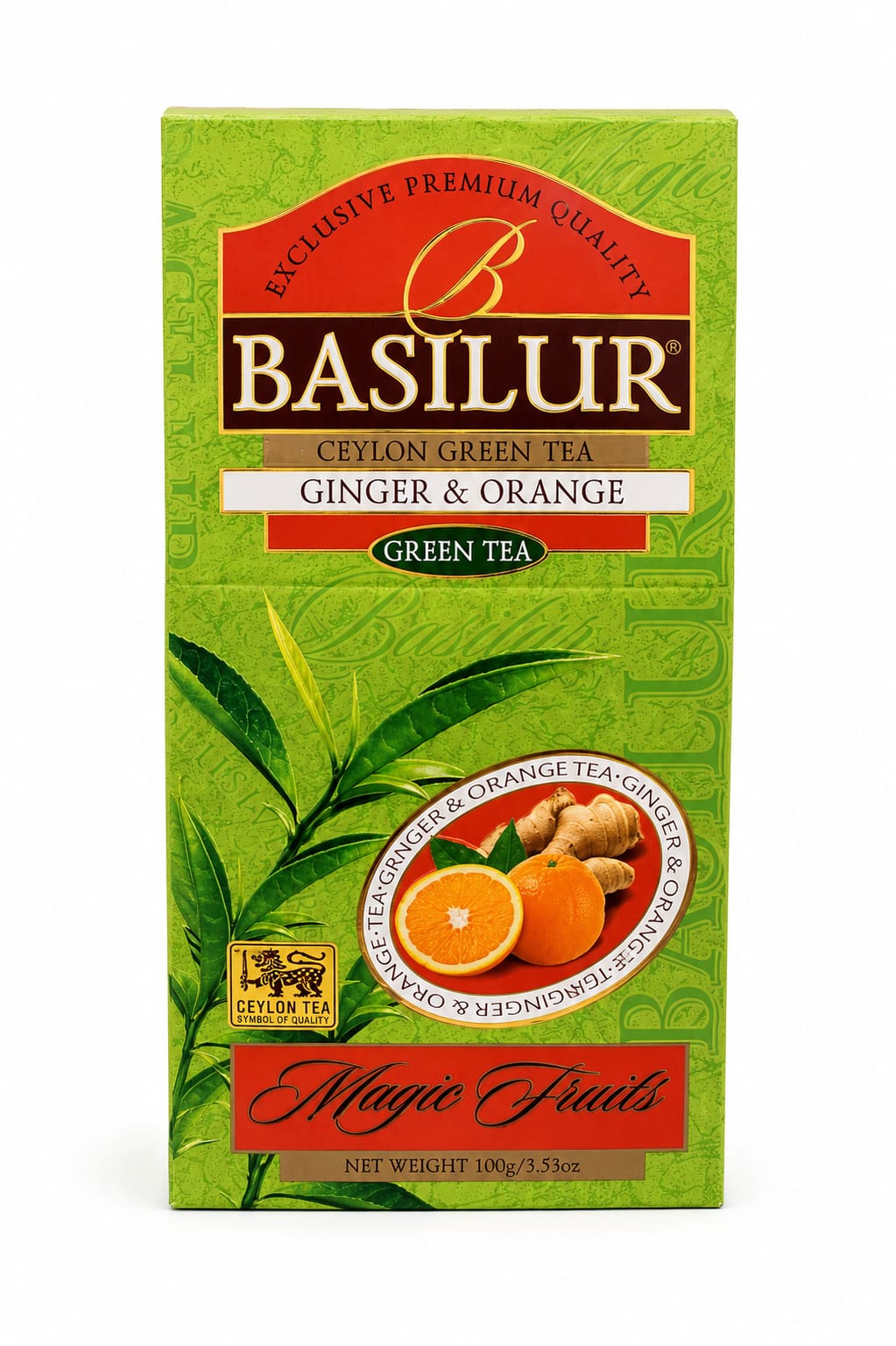 Ceylon Green Tea Ginger & Orange, Magic Fruits - Basilur, 100g