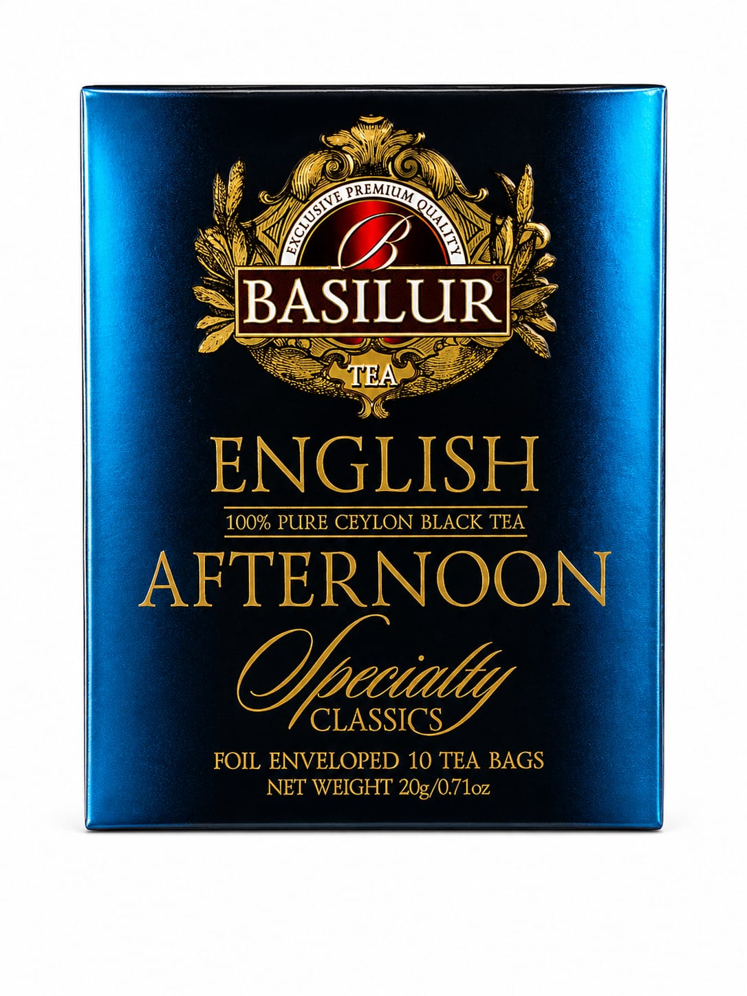 English Afternoon, Specialty Classics, Pure Ceylon Black Tea - Basilur 20g, 10 Tea Bags