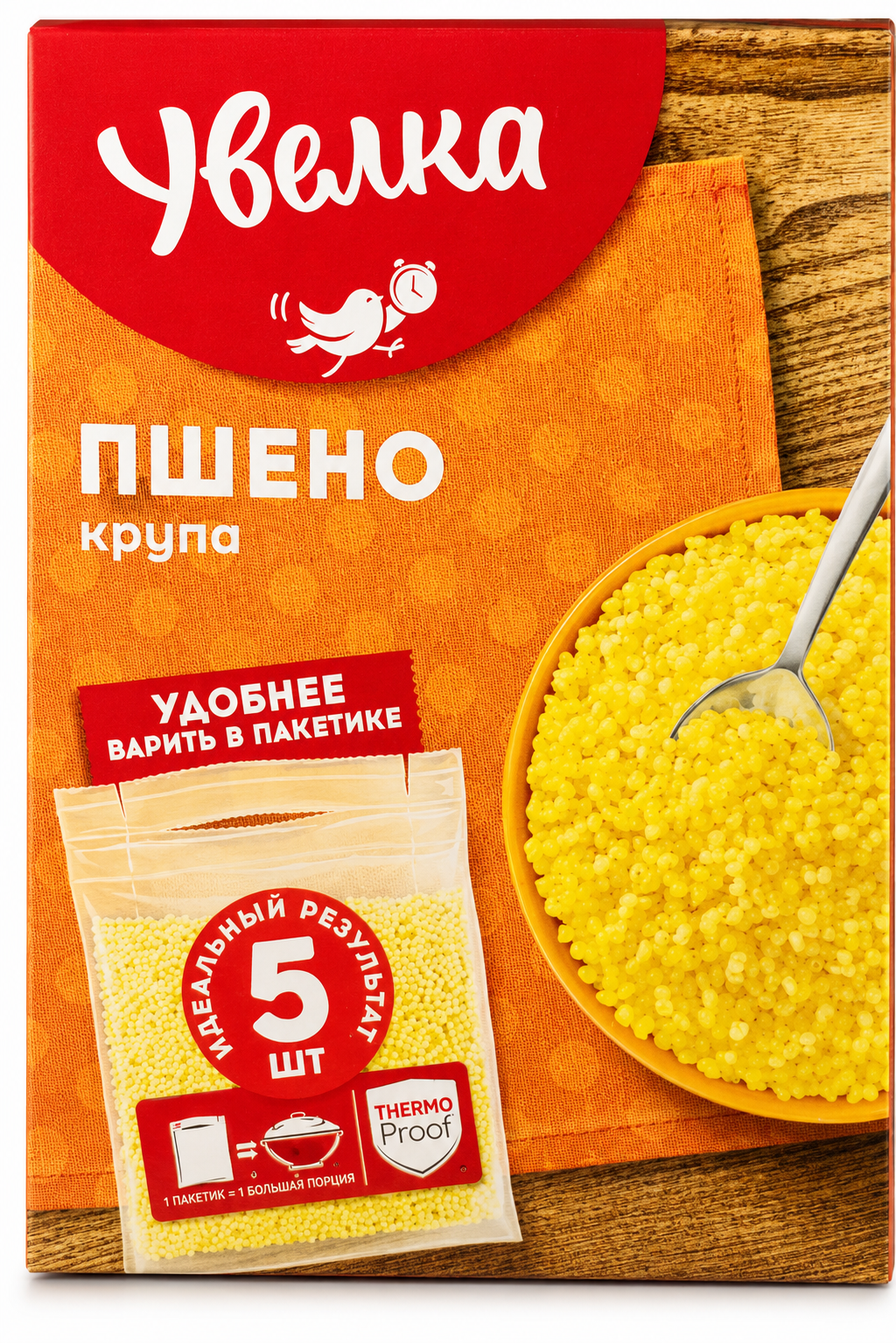 Millet, Boil-in-Bag, "Uvelka", 400g