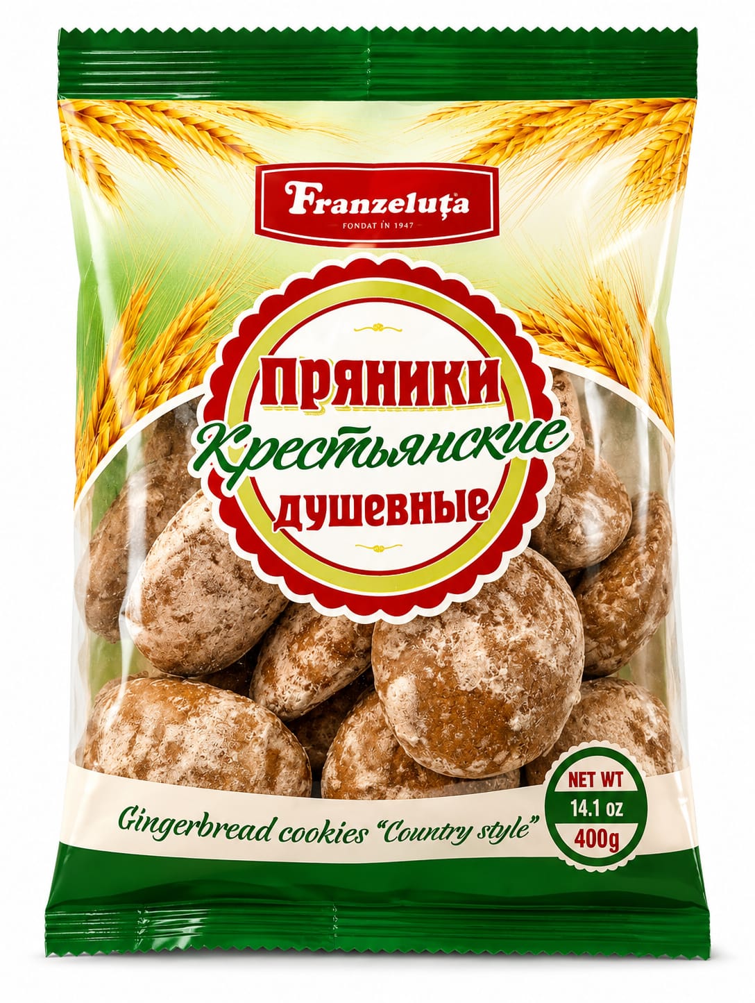 Country Style Gingerbread Cookies, Krestjanskie - Franzeluta 400g