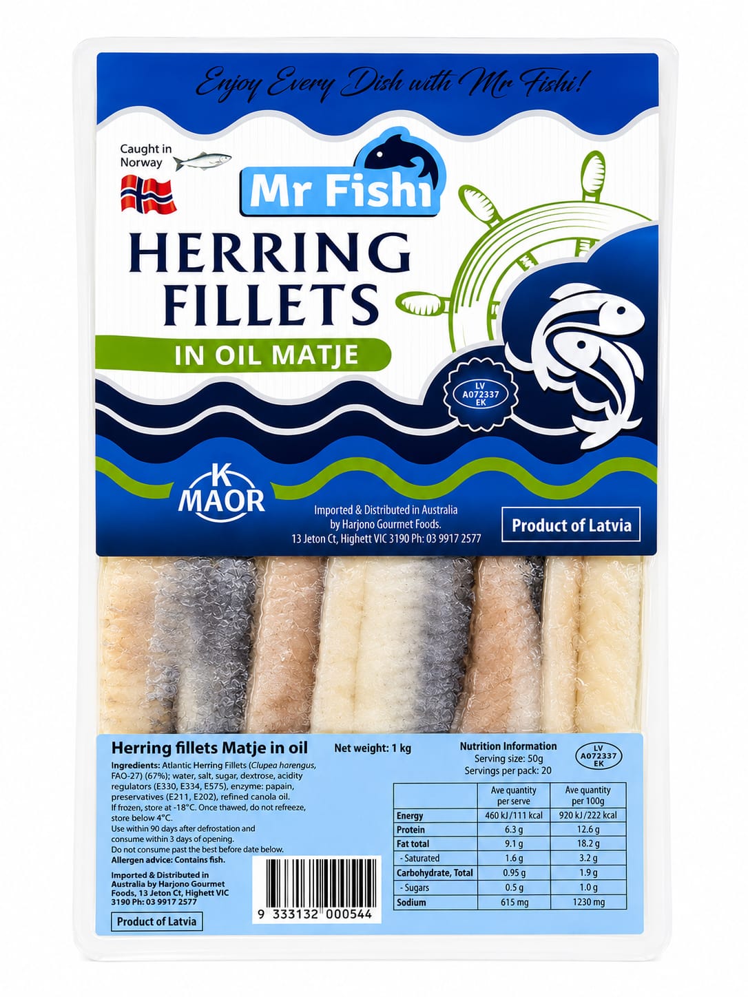 Herring Fillets in Oil, Matje - Mr Fishi 1kg