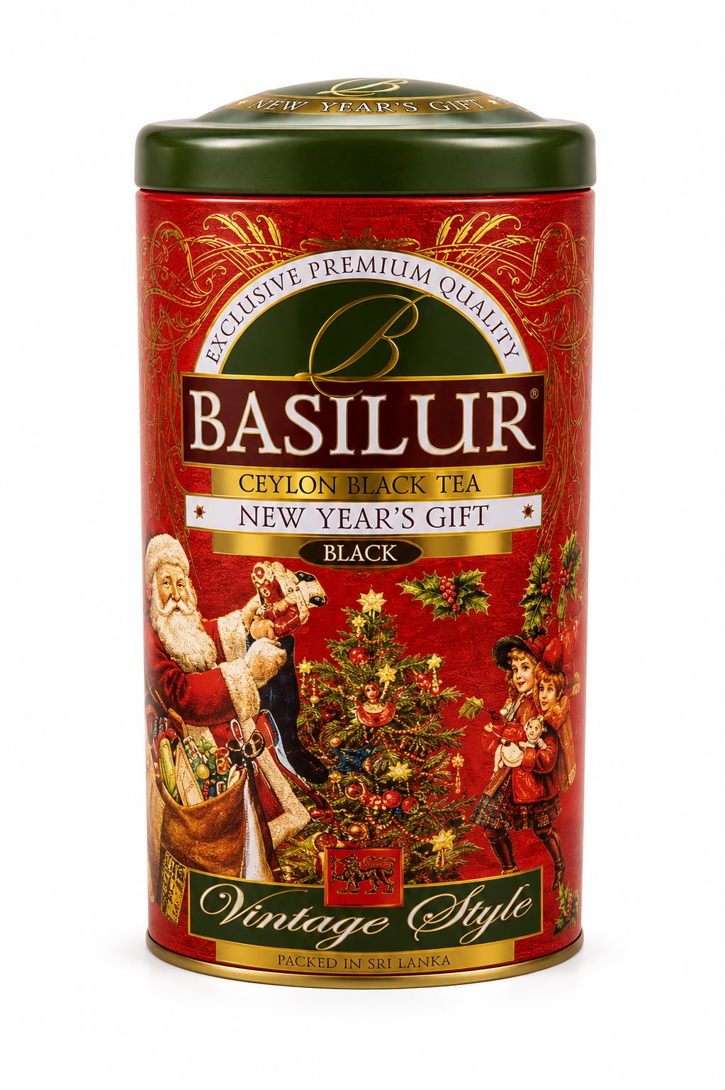 Ceylon Black Tea New Year's Gift, Vintage Style - Basilur, 100g, Tin