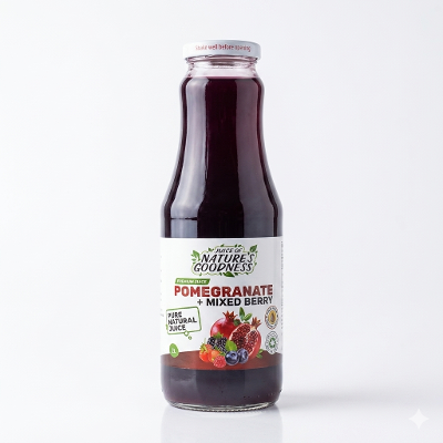 Pomegranate & Mixed Berry Juice - Natures Goodness 1L