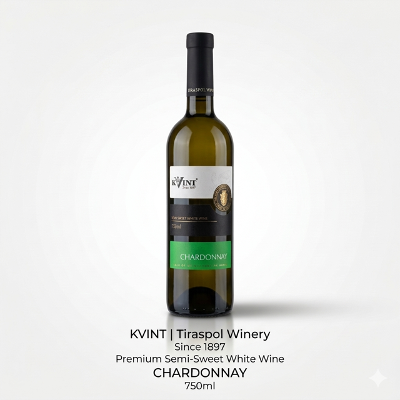 Chardonnay Semi-Sweet White Wine - Kvint 750ml