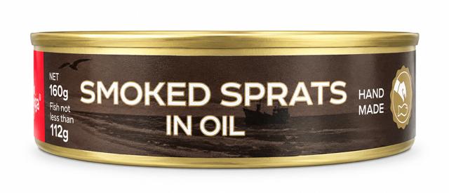 Naturally Smoked Sprats in oil "Banga" - 160g