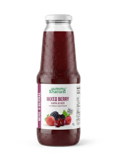 Mixed Berry 100% Juice - Yummy and Natural