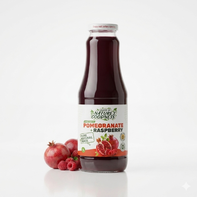 Pomegranate & Raspberry Juice - Natures Goodness 1L