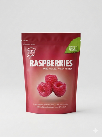 Hand-Picked Raspberries, Fresh Frozen - Viking Platter 1kg