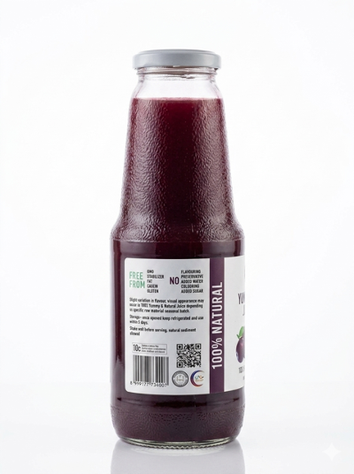 Blackberry 100% Juice, "Yummy and Natural", 1L