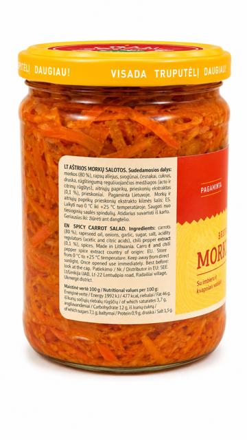 Spicy Carrot Salad in Jar - Kedainiu Konservai 480g