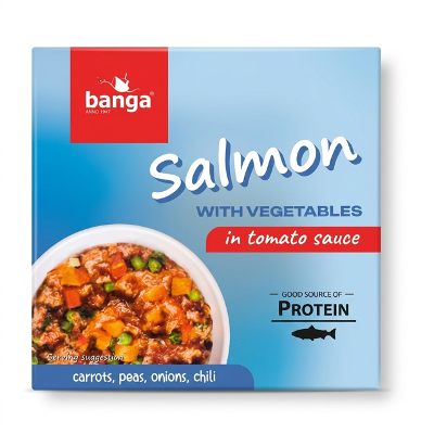 Salmon with Vegetables in Tomato Sauce - Banga 180g