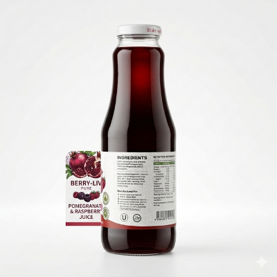 Pomegranate & Raspberry Juice - Natures Goodness 1L