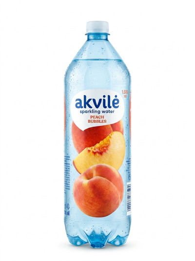 Akvile Peach Bubbles Sparkling Water