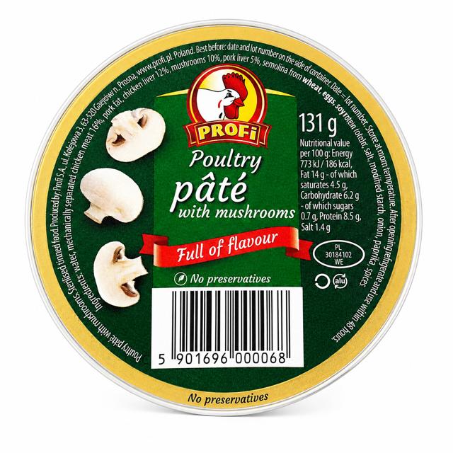 Poultry pate with mushrooms- Profi 131g