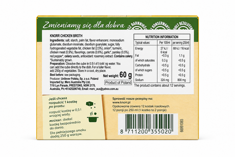 Chicken Stock Cubes - Knorr 60g