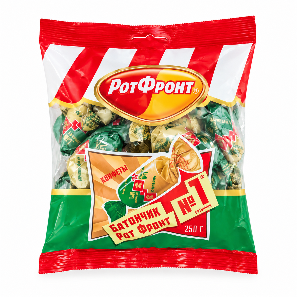 Batonchiki, Unglazed Candies with Praline-Type Body, "Rot Front", 250g