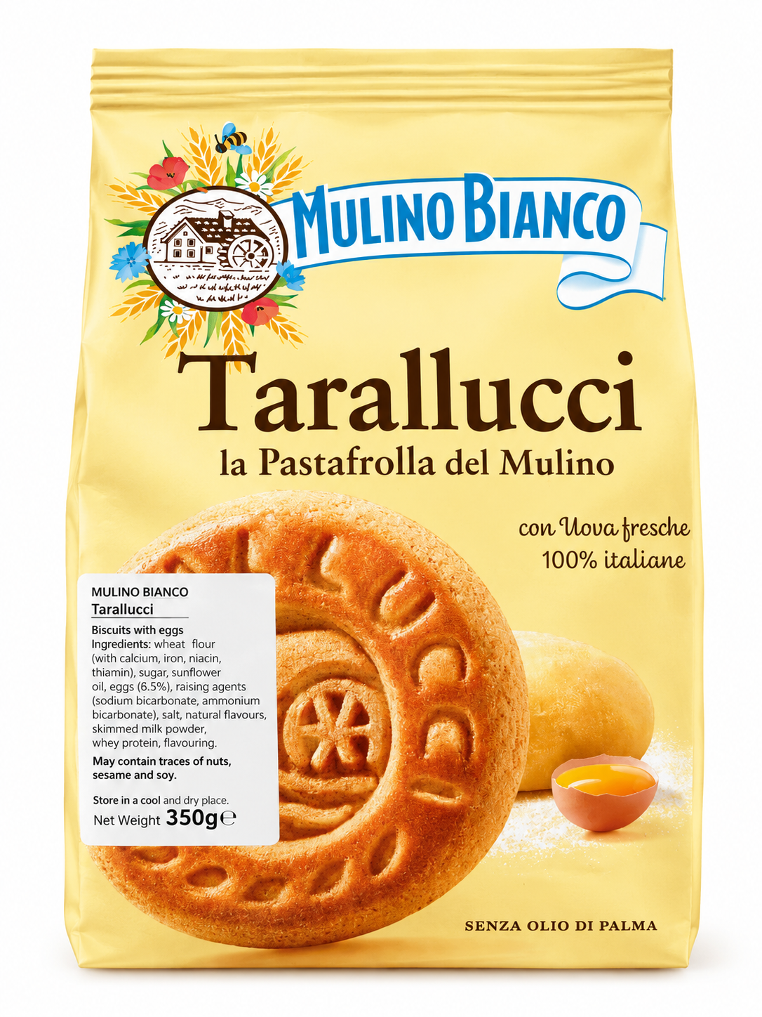 Tarallucci Biscuits with Eggs, "Mulino Bianco", 350g
