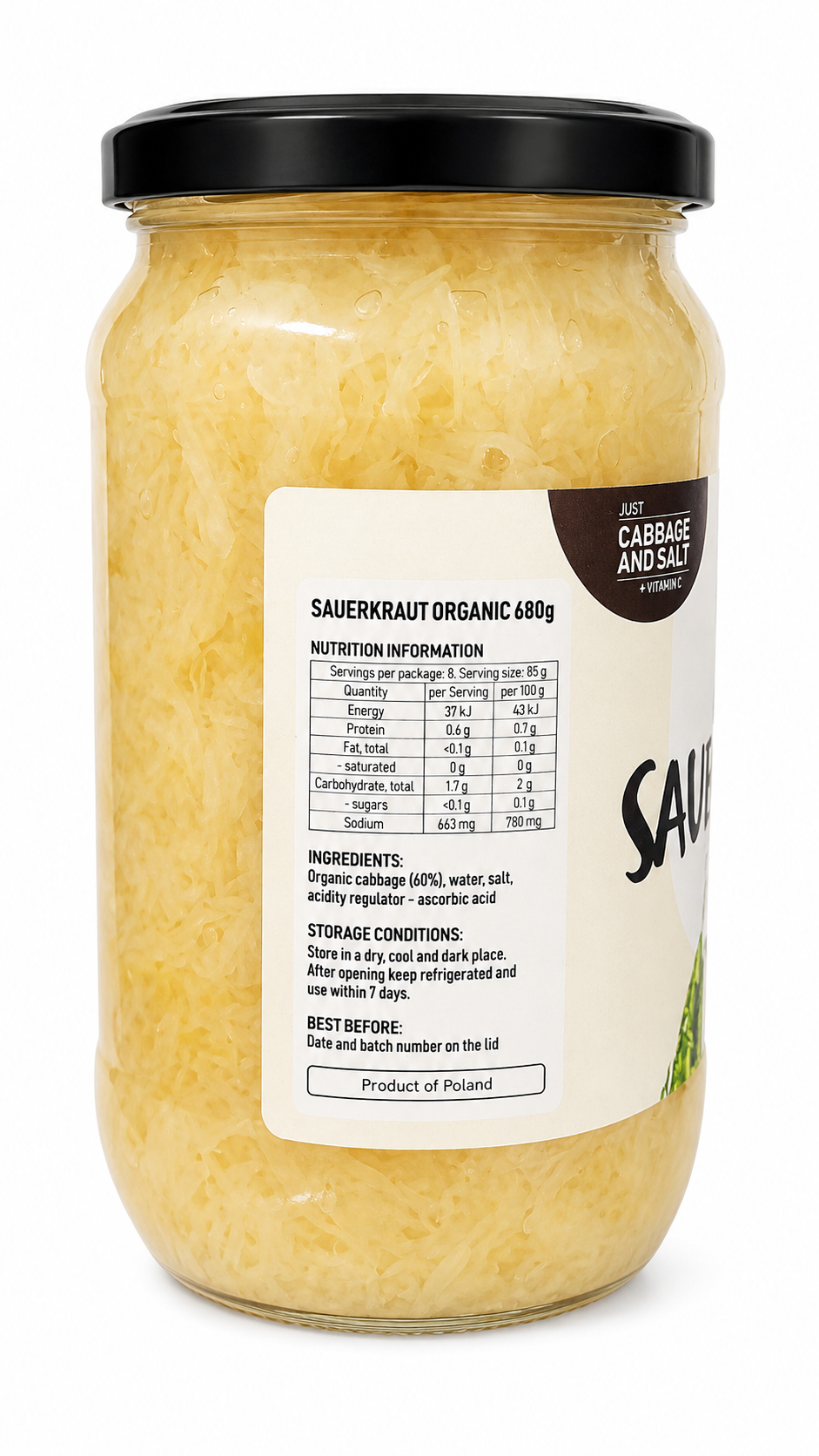 Sauerkraut, Organic - Orzel 680g