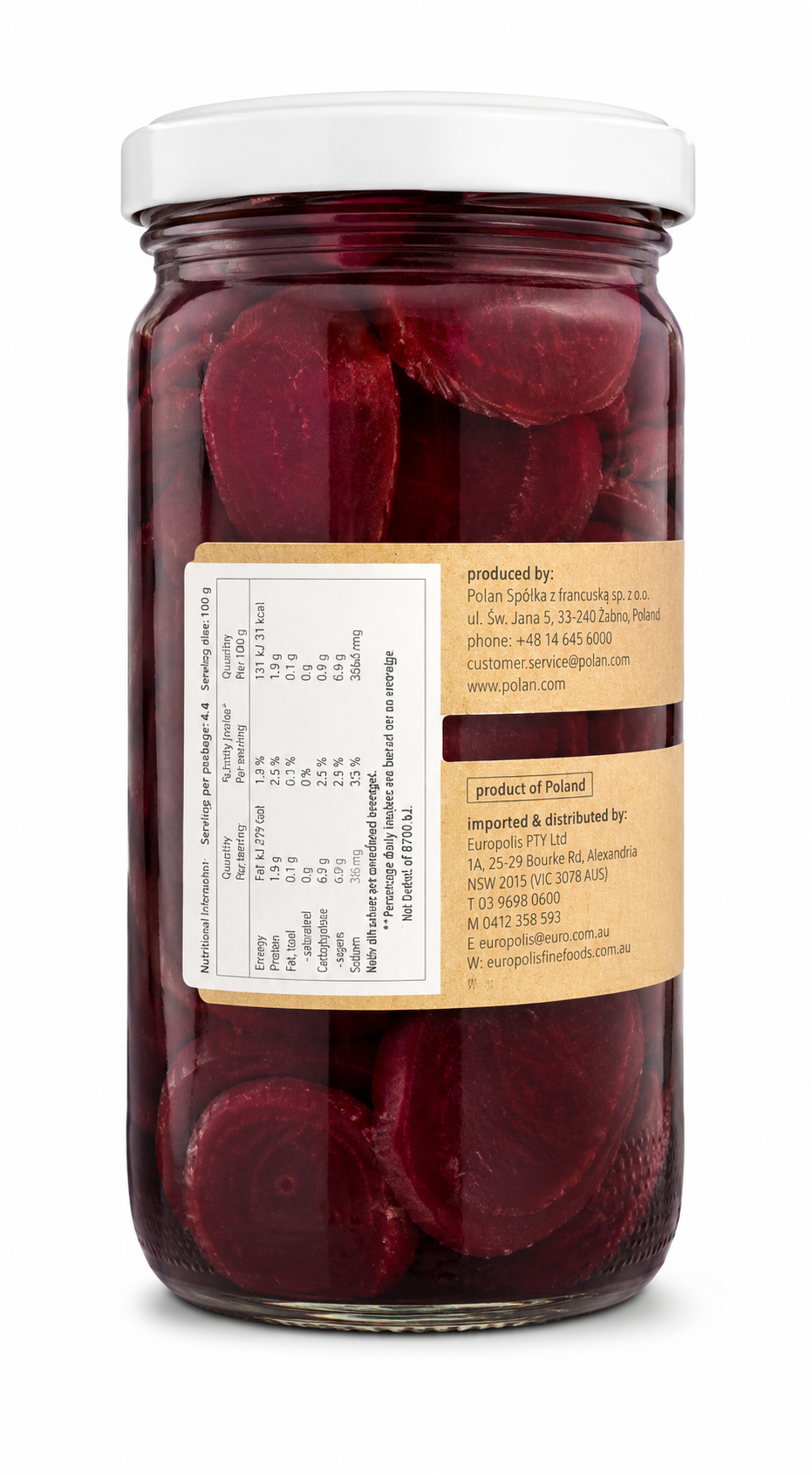 Sliced Red Beets, Organic 710g