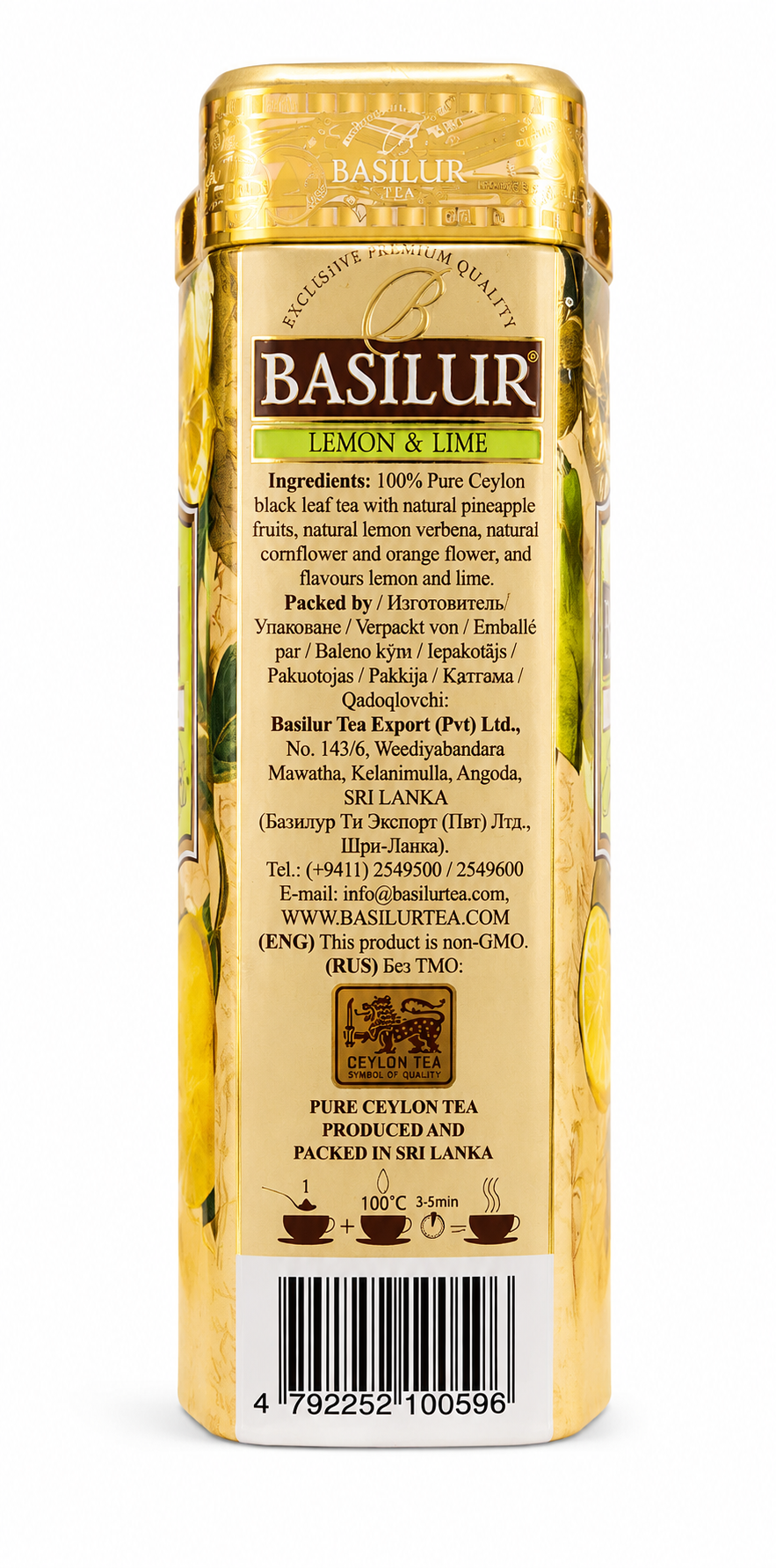 Ceylon Black Tea Lemon & Lime, Magic Fruits - Basilur, 100g