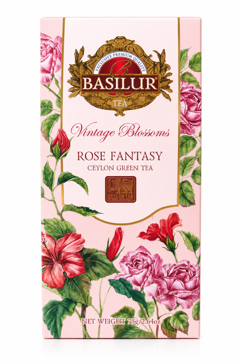 Ceylon Green Tea Rose Fantasy, Vintage Blossoms - Basilur 75g