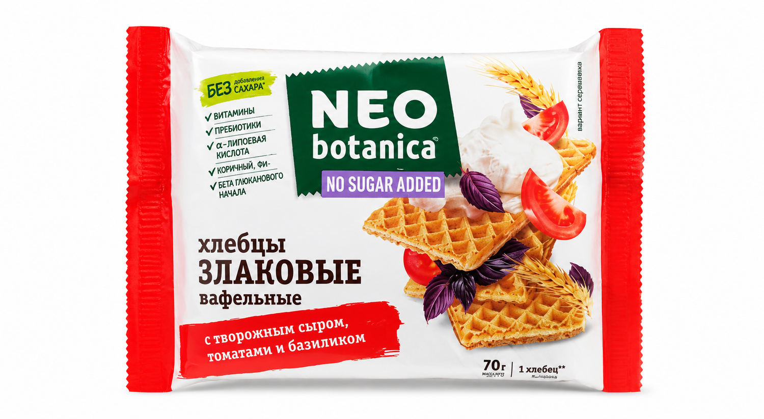 Wafer Crispbread, Cream Cheese, Tomato & Basil, "Neo Botanica", 75g