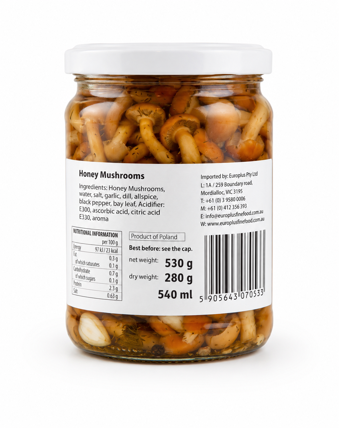 Honey Mushrooms in Brine - Forest Treasures 530g